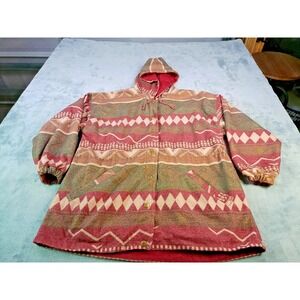 Vintage Be In The Current Scene Reversible Hooded Jacket One Size Fits All Read